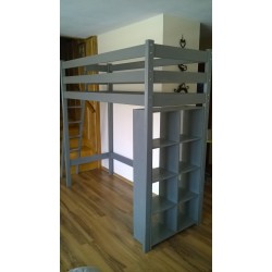 Antresola Stuard z dużym regałem