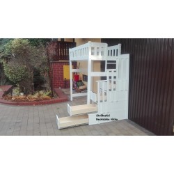 Antresola Tarzan na grubych nogach 6/6cm z pełnymi półkami,długimi szufladami